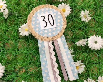 Custom Age Birthday Corsage Rosette Badge Gift