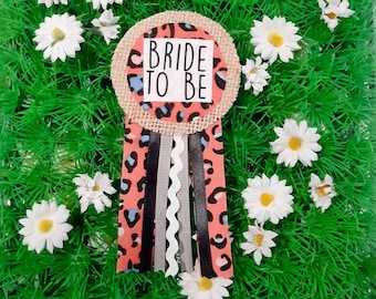 Bride to be Badge, Hen Do Party Corsage Rosette
