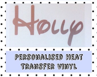 Disney Style Font Vinyl Iron On Heat Transfer