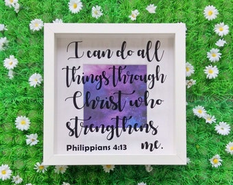 Bible Verse Scripture Frame, Philippians 4 13, I Can Do All Things