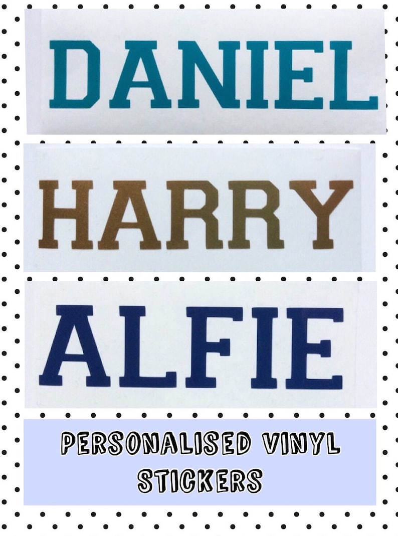 Custom Name Vinyl Decal Sticker Etsy UK