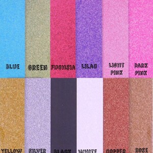 Puede incluir: Una carta de colores con 12 colores diferentes, incluyendo azul, verde, fucsia, lila, rosa claro, rosa oscuro, oro amarillo, plata, negro, blanco, cobre y oro rosa.