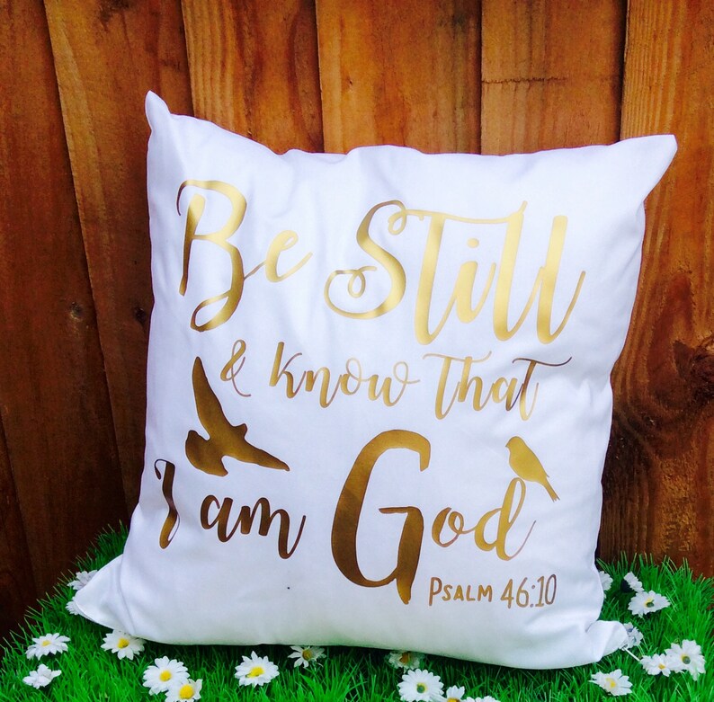 Christian Gifts Bible Verse Cushion Cover Quote Prayer Etsy UK