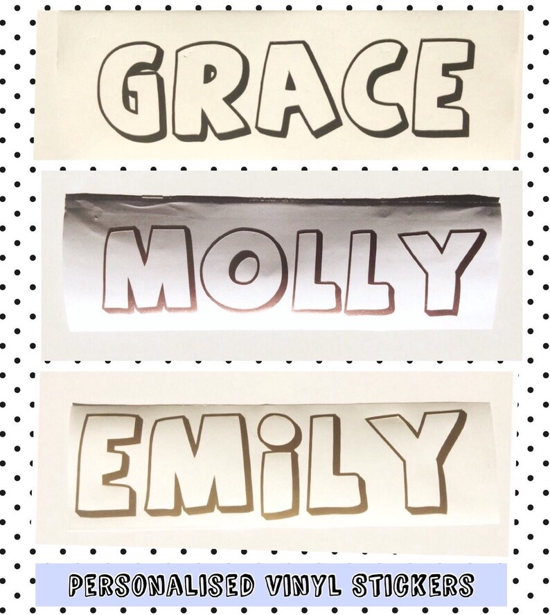 Vinyl Decal Stickers Personalised Name Sticker Custom Decal Etsy