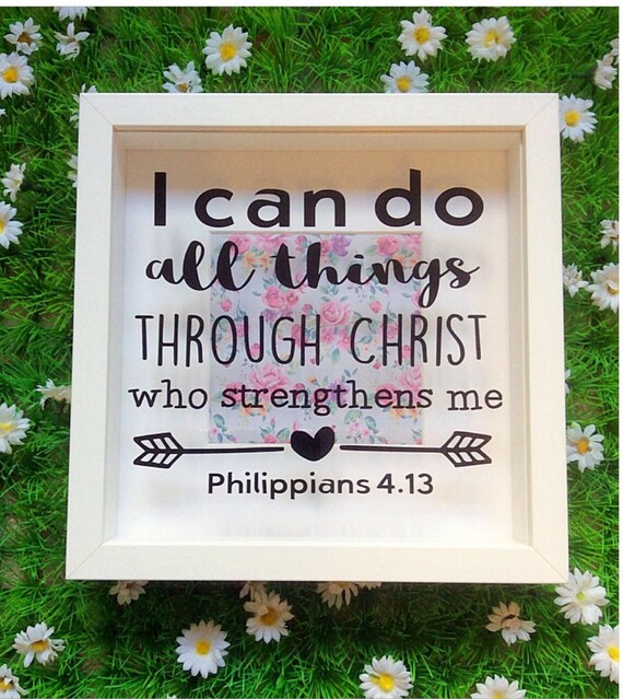 Christian Gifts Shadow Box Frame Bible Verse Through Etsy