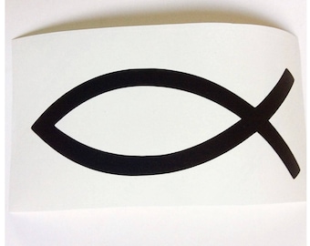 Christian Fish Symbol Vinyl Decal Sticker