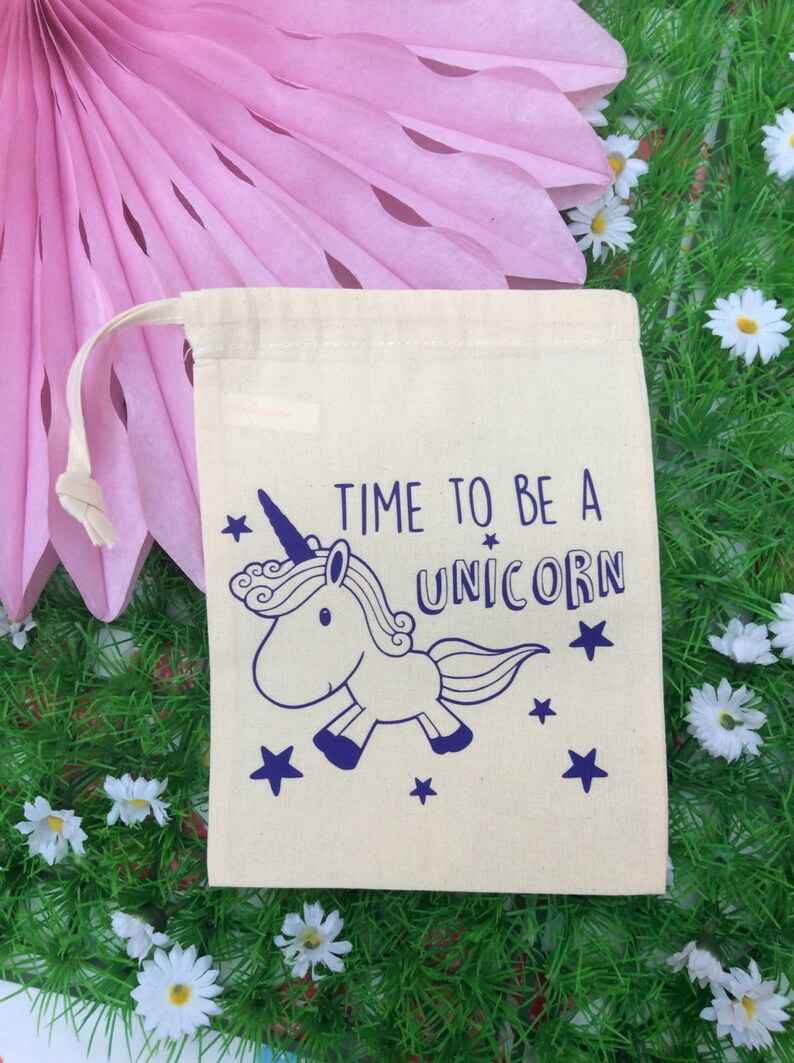 Unicorn Drawstring Bag Unicorn Party Bag Ideas Unicorn Etsy