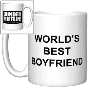 World&#39;s Best Boyfriend Coffee Mug (The Office, Dunder Mifflin)