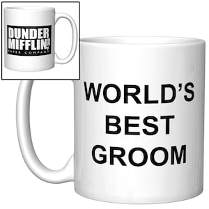 World&#39;s Best Groom Coffee Mug (The Office, Dunder Mifflin)