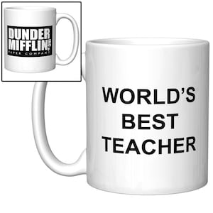 World&#39;s Best Teacher Coffee Mug (The Office, Dunder Mifflin)