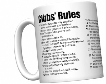 NCIS 2020 Gibbs' Rules Coffee Mug