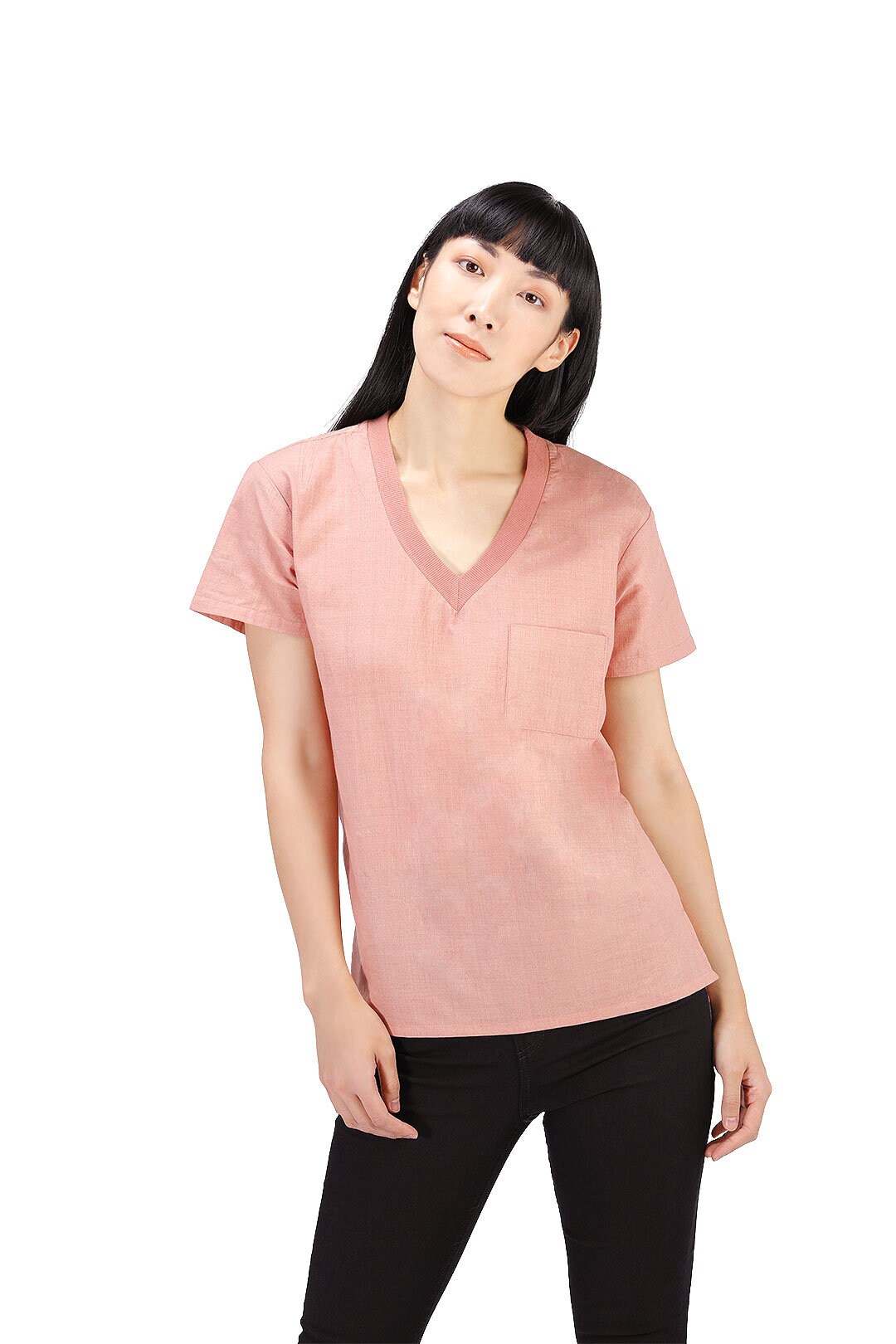 Pink V Neck T Shirts Women Tshirt Mockup T-shirt Design - Etsy New Zealand