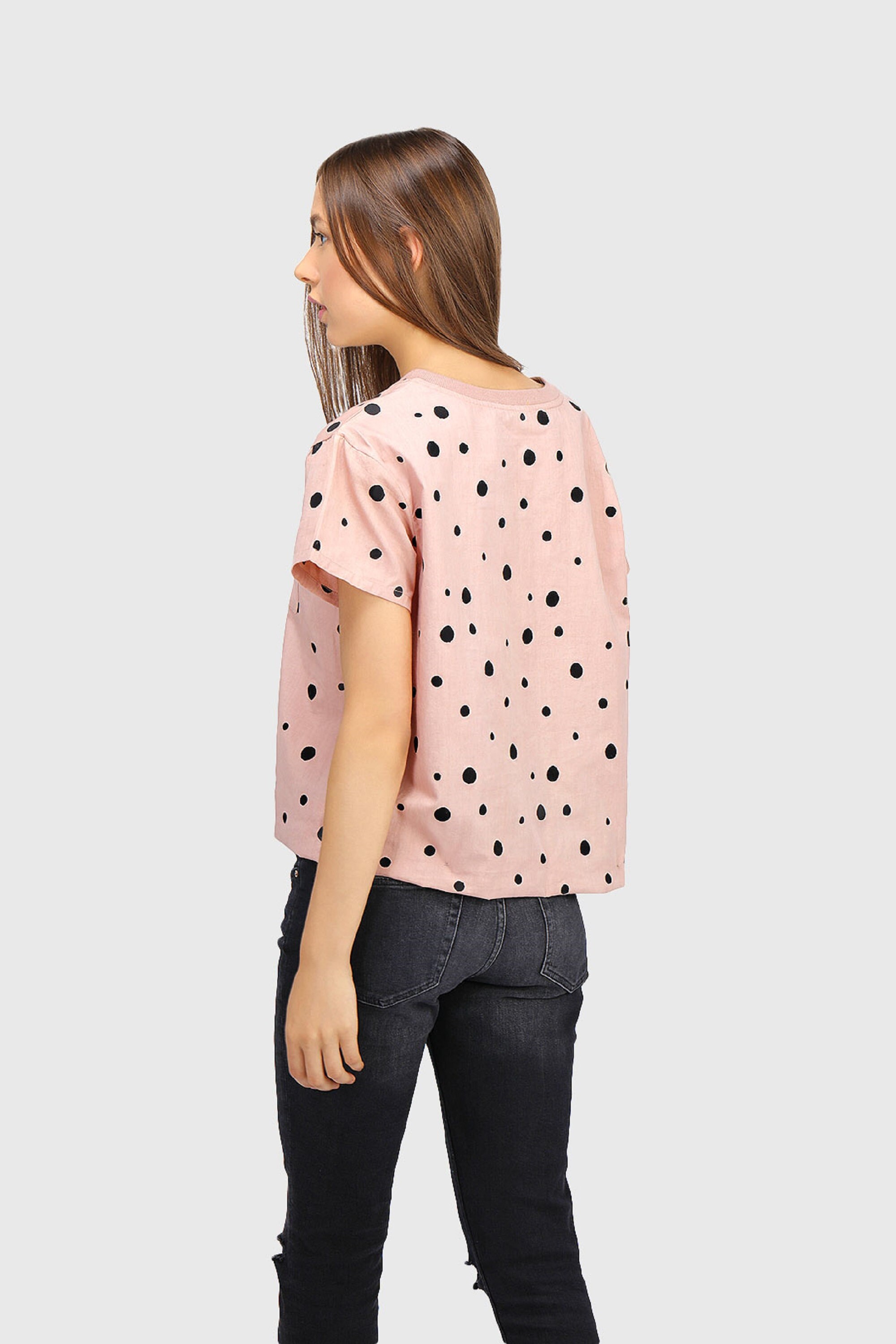 Pink Polka Dots Women's Crew Neck Shirt Polka Dot Crop Etsy UK
