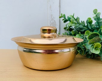 Vintage Anodised Gold/Peach Sugar Bowl