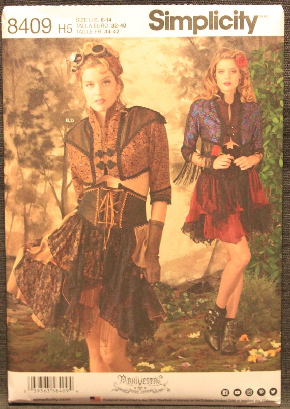 Simplicity 8409 Misses/' Steampunk Costumes Sewing Pattern