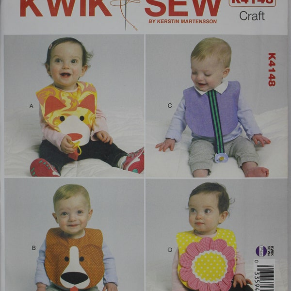 Kwik Sew Pattern K4148 Baby Bibs in Four Styles