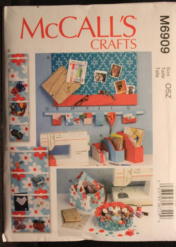 Mccalls Pattern 6909 Workroom Wall Organizers And Storage Bins