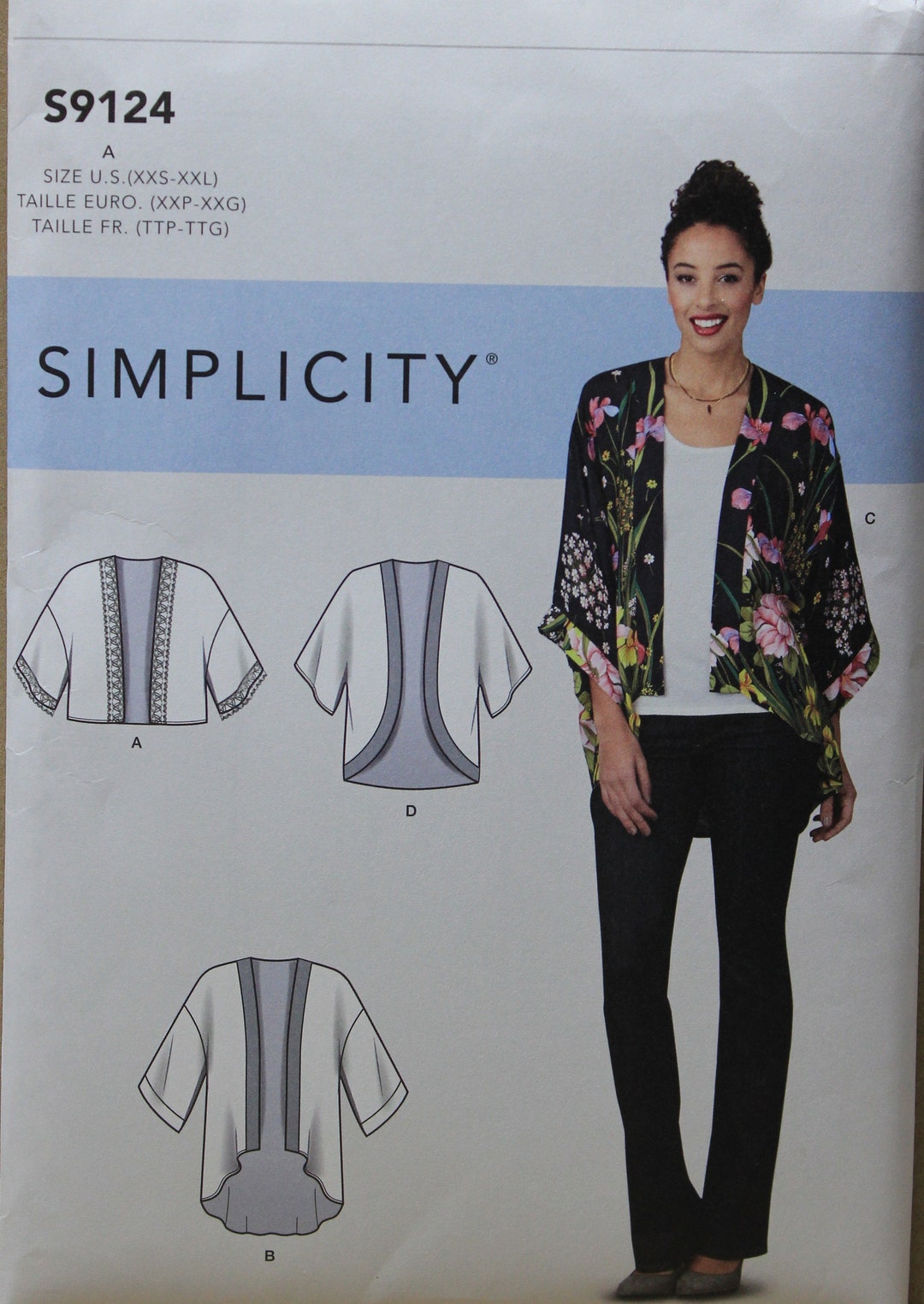 Simplicity Pattern 9124 Simplicity Pattern 9124 American Sewing Guild Easy to Sew Misses Kimono ...