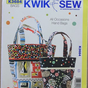 Kwik Nähen Muster K3684 alle Gelegenheiten Handtaschen in Größen klein und groß