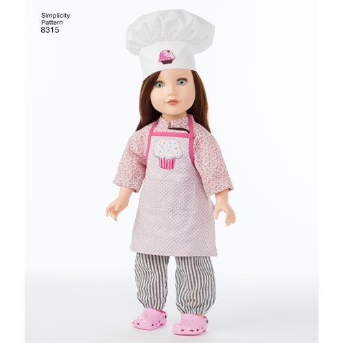 Simplicity Pattern 8315 Carla Reiss Designs 18in Chef Doll Clothes - Etsy