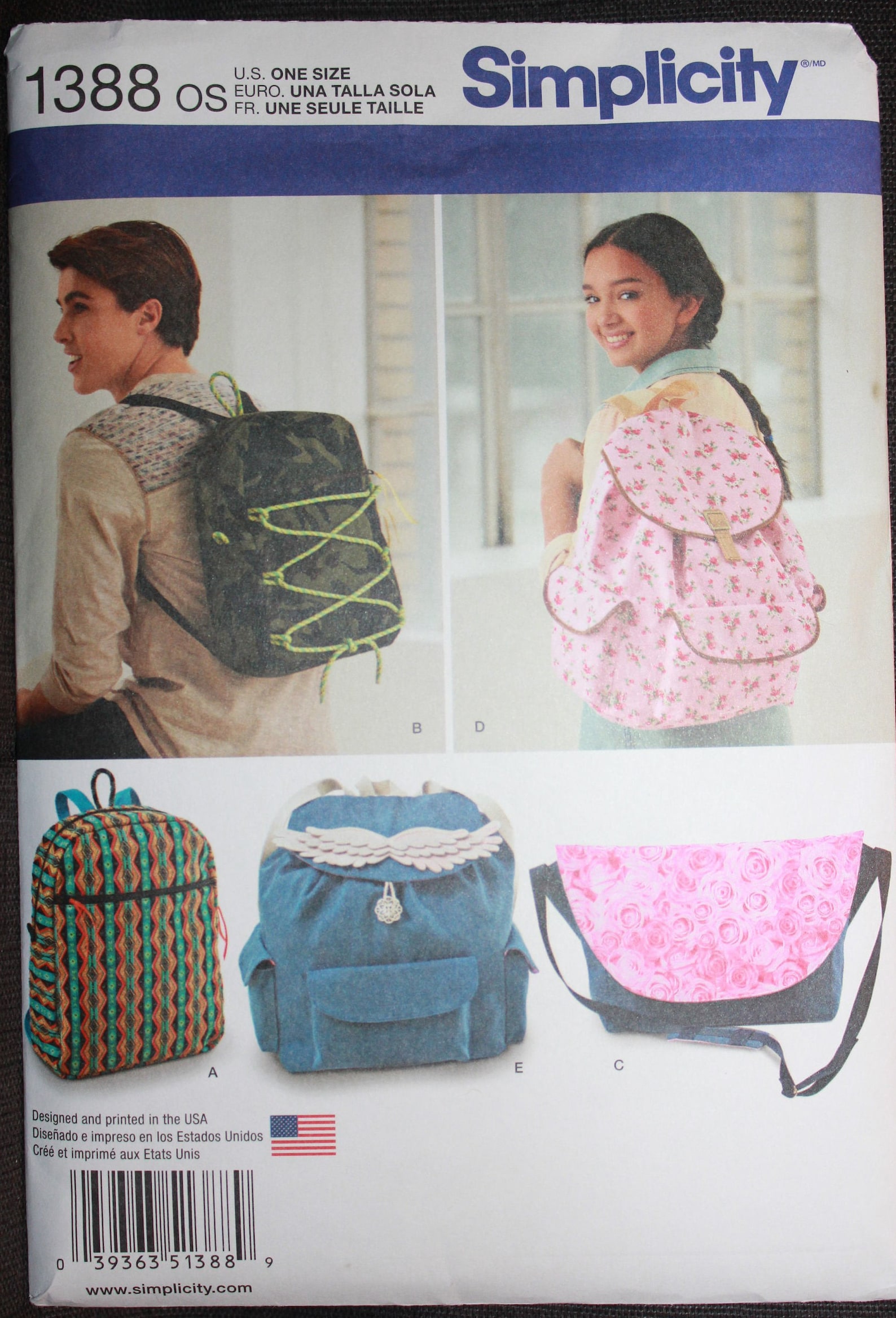 Simplicity Pattern 1388 Backpacks Napsacks Rucksack and Etsy