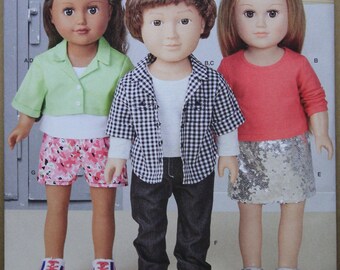 Simplicity Pattern 9032 18" Boy and Girl Doll Clothes