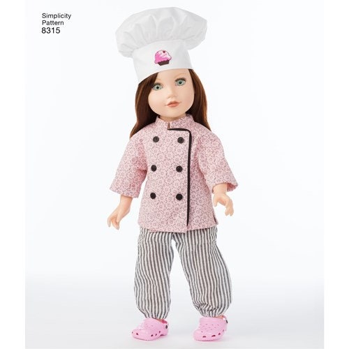 Simplicity Pattern 8315 Carla Reiss Designs 18in Chef Doll Clothes - Etsy
