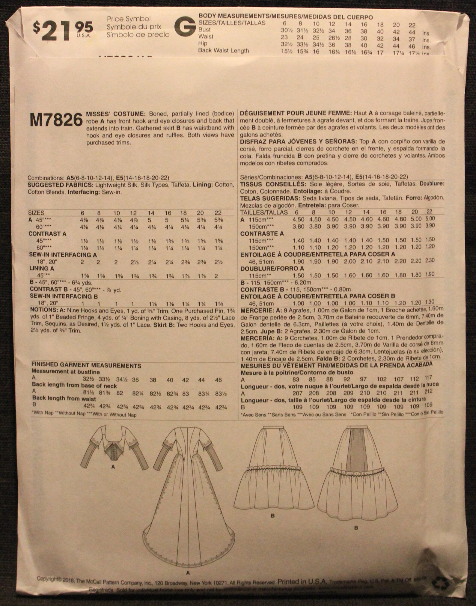 McCalls Pattern 7826 A5 Angela Clayton Designs Misses' | Etsy