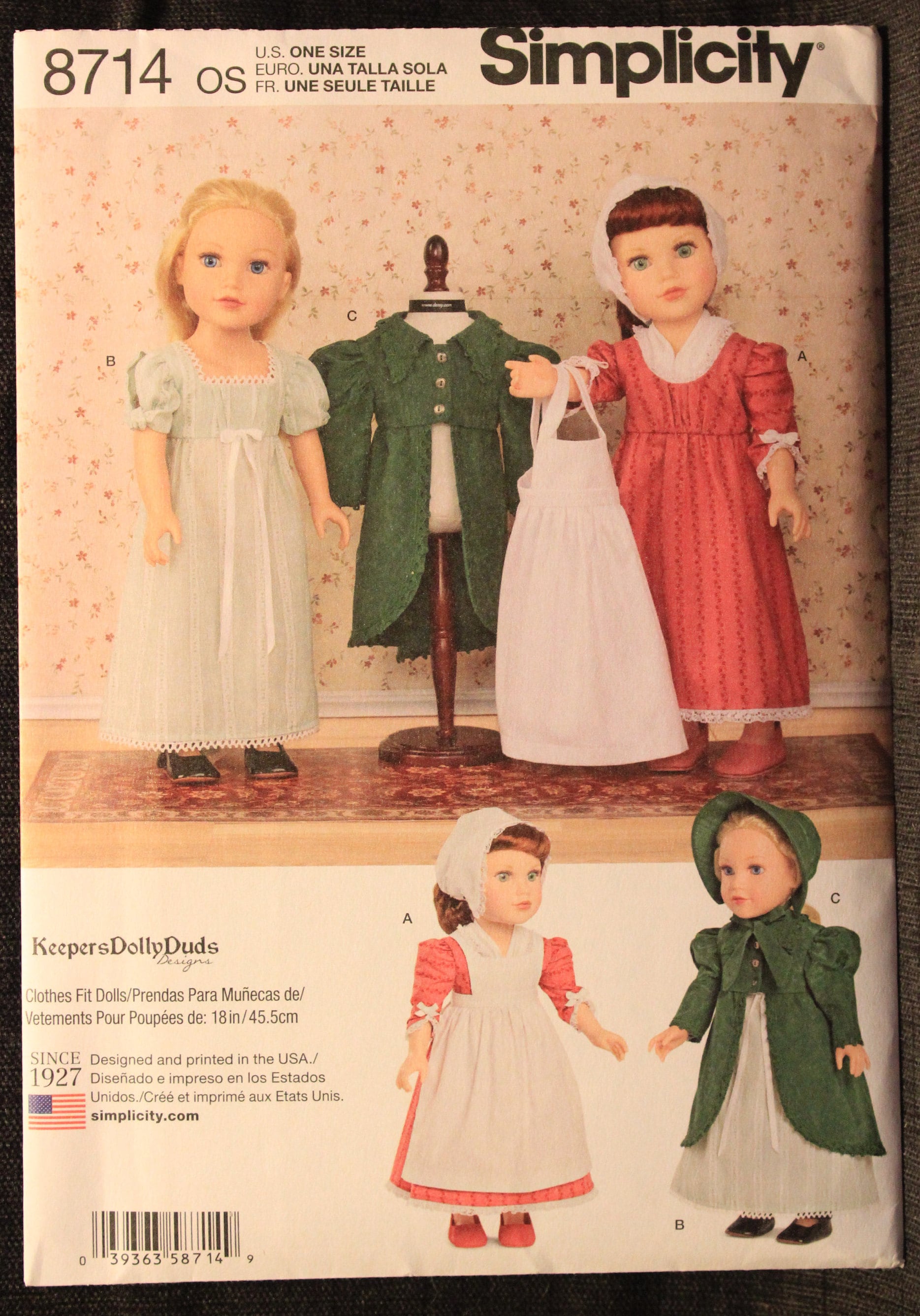  Simplicity 8192 American Girl 18'' Doll Sundress Clothing  Sewing Patterns : Arts, Crafts & Sewing