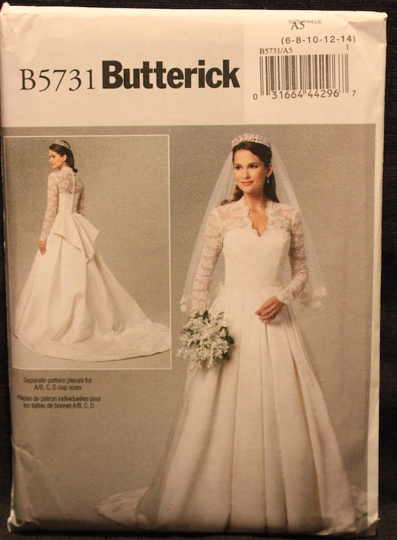 Butterick Pattern 5731 A5 Misses Lace Overlay Wedding Etsy