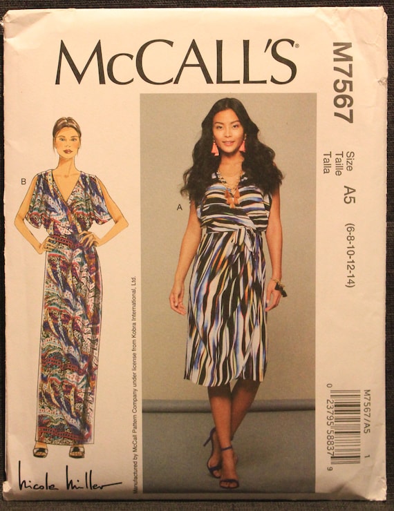 UNCUT Vintage Butterick SEWING Pattern 4298 NICOLE MILLER Evening Dress FF