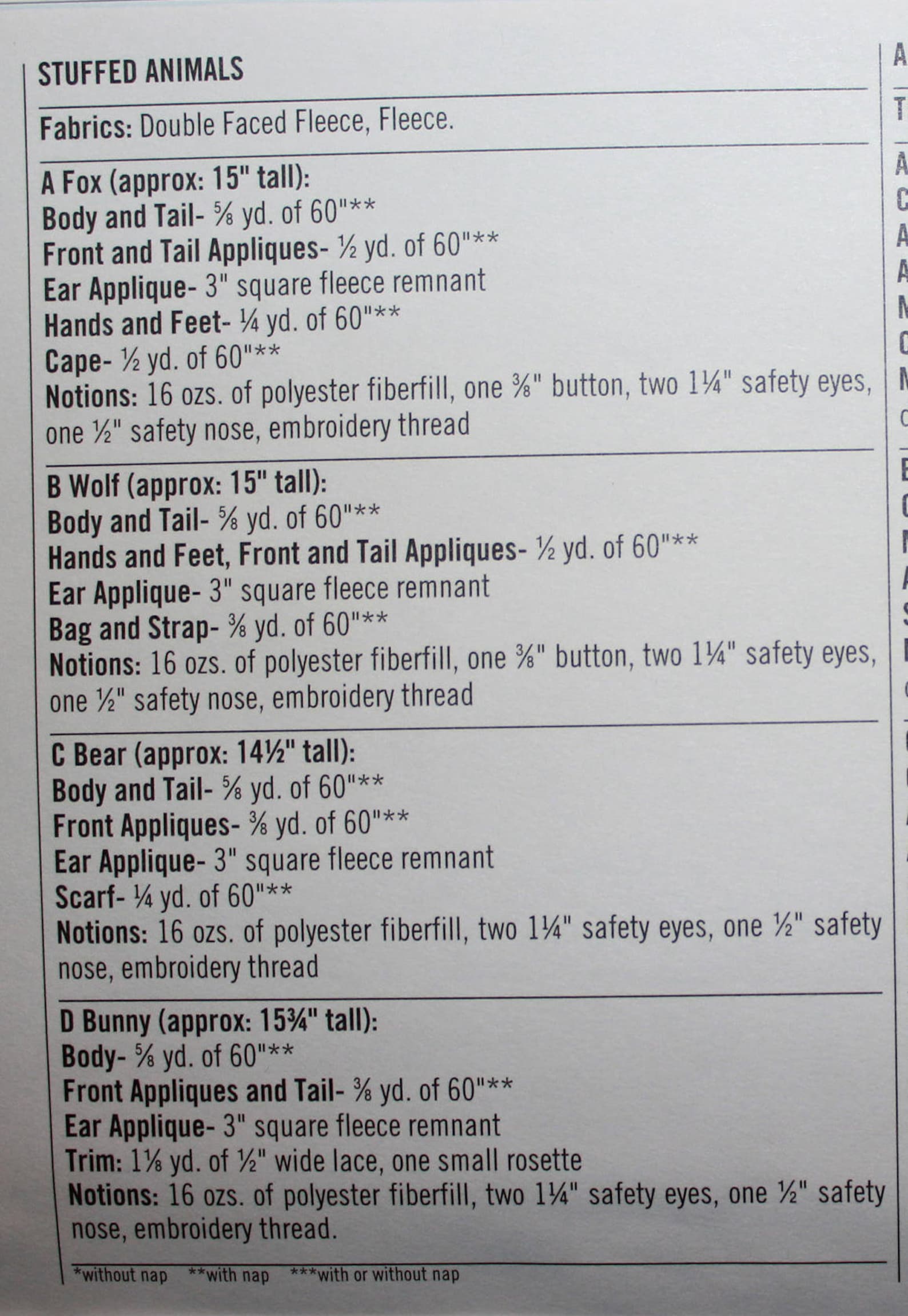 Simplicity Pattern 8188 Teacup Lion Designs Stuffed Fox Wolf Etsy