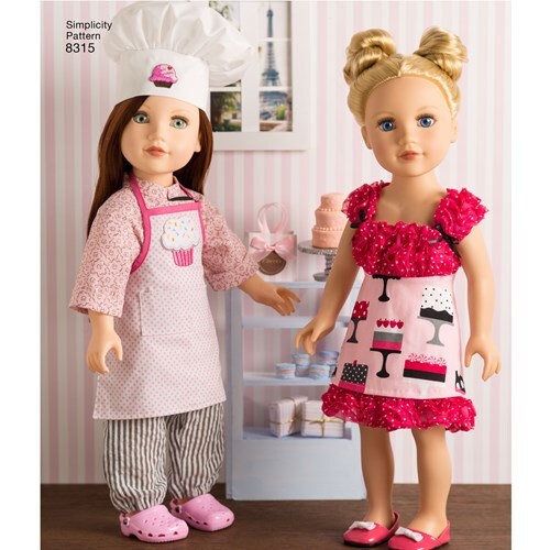 Simplicity Pattern 8315 Carla Reiss Designs 18in Chef Doll Clothes - Etsy