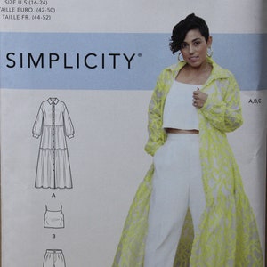 Simplicity Pattern 9114 U5 Mimi G Style Misses&#39; Dress, Top & Pants in Sizes 16-18-20-22-24