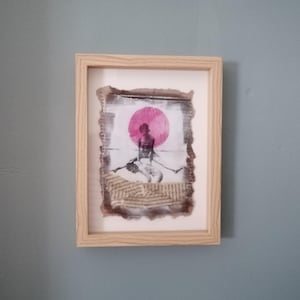 Mixed Media Collage mit Epoxidharz - „Freundschaft“