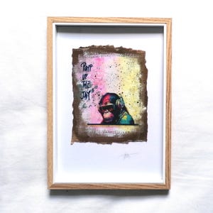 Mixed Media Collage mit Epoxidharz - "Pump up the jam"