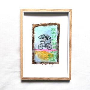 Mixed Media Collage mit Epoxidharz - "Lass dir von niemanden sagen..."