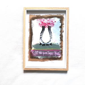 Mixed Media Collage mit Epoxidharz - "Let the good times roll"