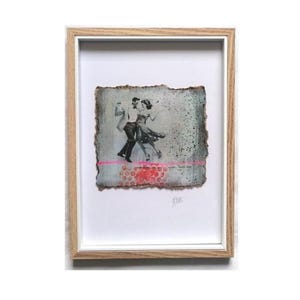 Mixed Media Collage mit Epoxidharz - „Dancers"