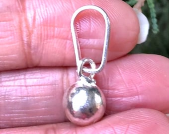 999 Pure Silver Ball Pendant, Good Luck Charm, 3.5g