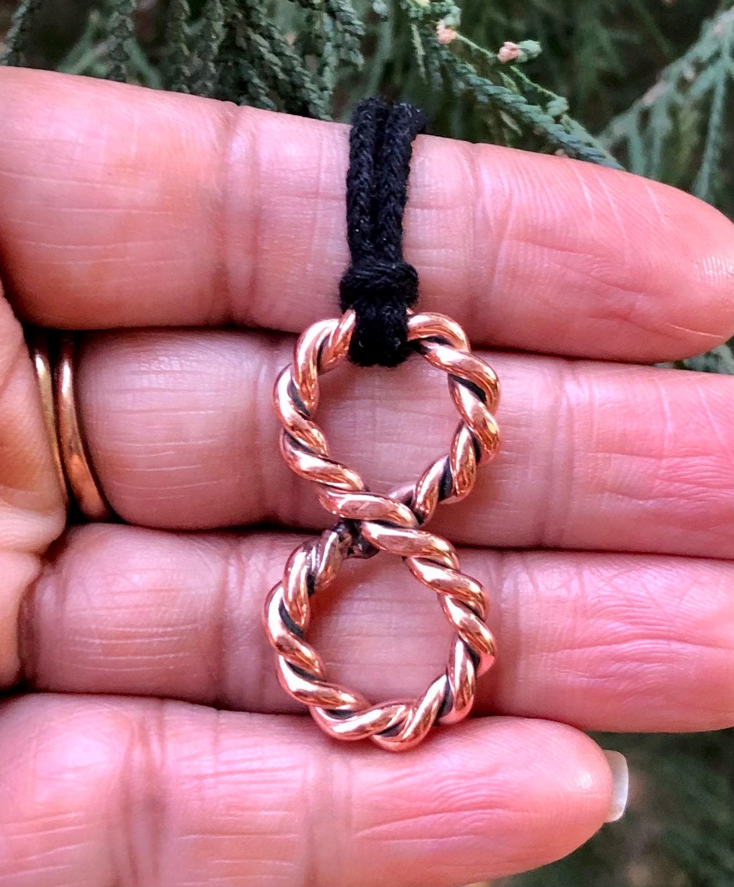 Tensor Rings Copper Pure Copper Spiral Pendant: Elegant Tensor Ring, Coil Jewelry, Red ...