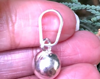 999 Pure Silver Ball Pendant, Good Luck Charm, Rahu Remedy, 4g
