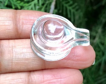 Miniature Handmade Crystal Quartz Shivling: Hindu Religious Gift