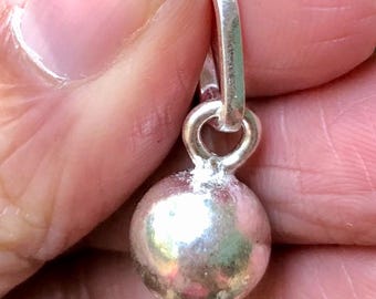 Pure 999 Silver Ball Pendant, Good Luck Charm