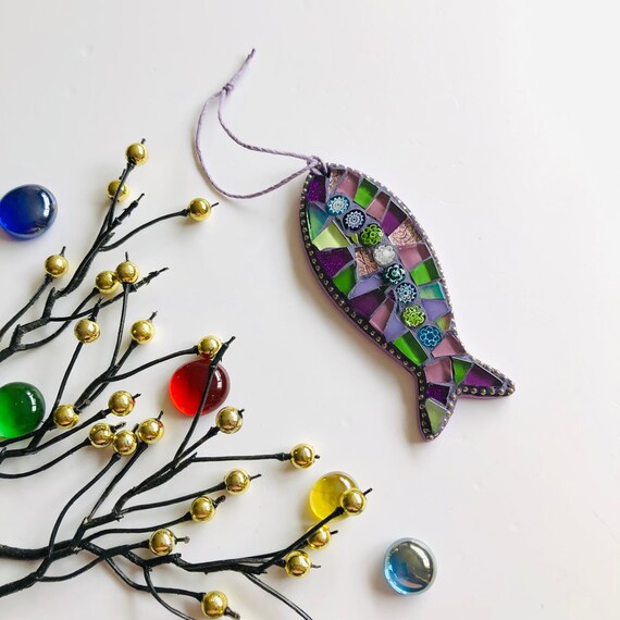 Handmade Fish Mosaic Fish Wall Art Nature Lover Gift - Etsy