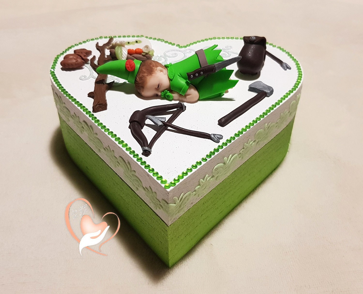 Boîte de Naissance Bébé Garçon Robin Des Bois - Au Coeur Arts