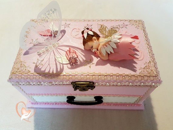 Boite A Musique Bebe Fille Fee Clochette Au Coeur Des Arts Etsy