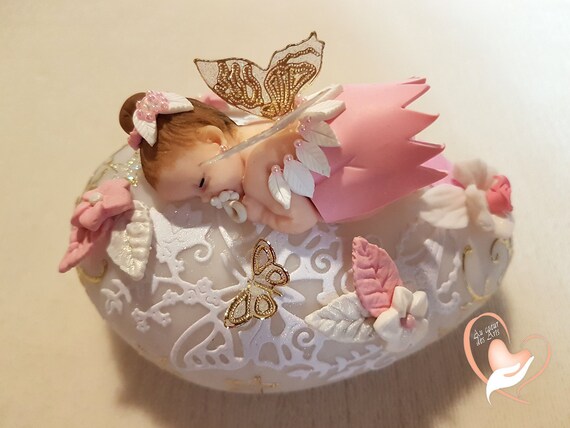 Veilleuse Galet Lumineux Bebe Fille Fee Clochette Au Coeur Etsy