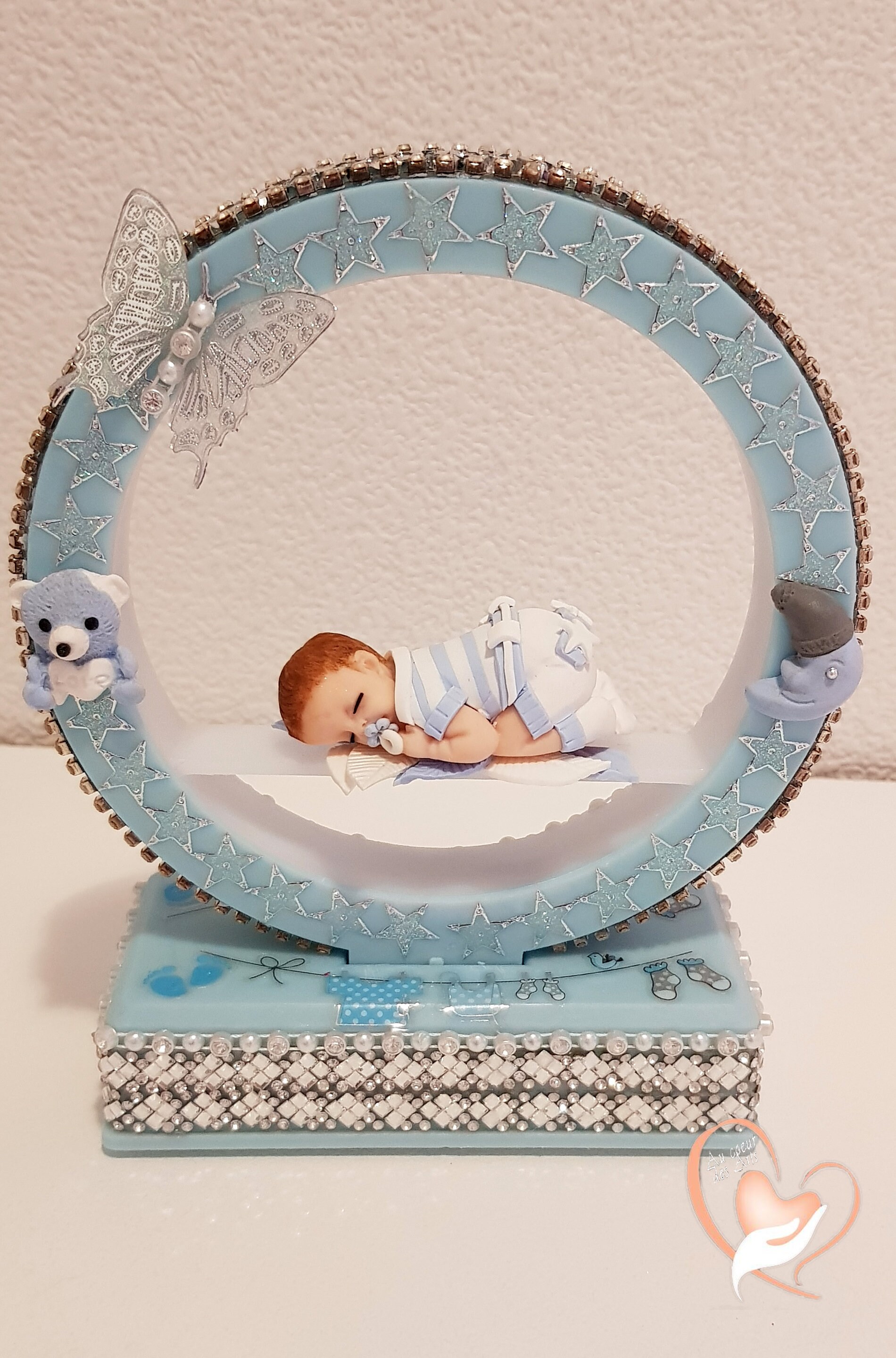 Veilleuse Arche Lumineuse Musicale Bebe Garçon - Au Cœur Des Arts