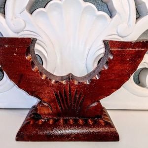 Vintage Zweedse houten kandelaar houten kandelaar 2 armen Zweden volkskunst 1950 kerstdecors Zeldzaam item Bruiloft Verjaardag Advent